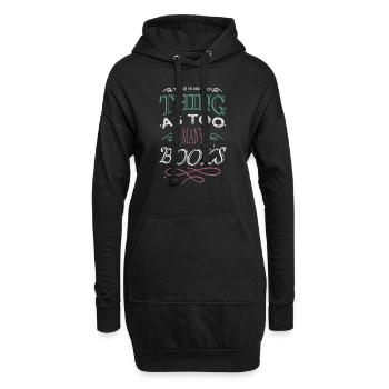 book lover feminine book children book fan - Hoodie-Kleid - Schwarz - Vorne