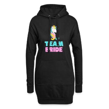 Team Bride - Unicorn Design - Bachelor Party - Sweat-shirt à capuche long Femme - noir - Devant