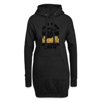 My Couch Misses Me Relaxation - Hoodie-Kleid - Schwarz - Vorne
