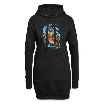 Bonne baignade tortue ! - Sweat-shirt à capuche long Femme - noir - Devant