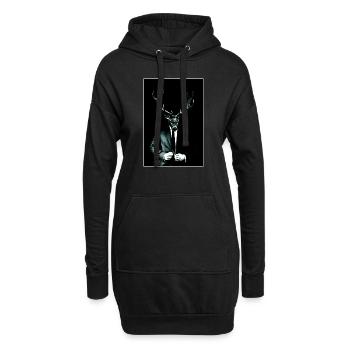 Deer Gentleman - Sweat-shirt à capuche long Femme - noir - Devant