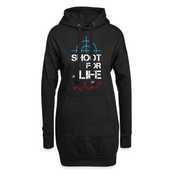 Tirez pour la vie Sniper - Sweat-shirt à capuche long Femme - noir - Devant