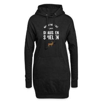 Draußen Spielen - Jagd - Hoodie-Kleid - Schwarz - Vorne