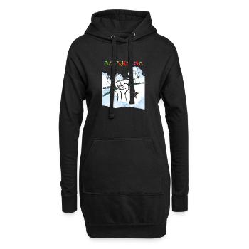 BATUCADA - Sweat-shirt à capuche long Femme - noir - Devant