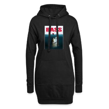 Wolfsbarsch kehrt zurück - Hoodie-Kleid - Schwarz - Vorne