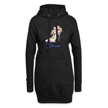 Construit - Sweat-shirt à capuche long Femme - noir - Devant