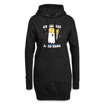 Plus effrayant que les fausses nouvelles - Halloween Ghost USA - Sweat-shirt à capuche long Femme - noir - Devant