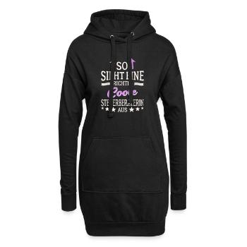 So sieht eine richtig coole Steuerberaterin aus - Hoodie-Kleid - Schwarz - Vorne