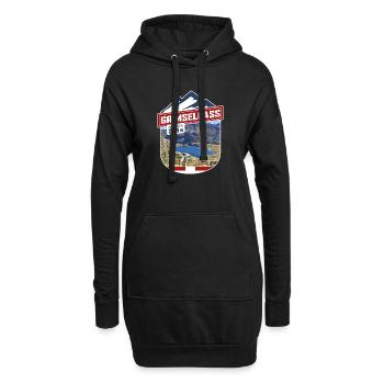 Col du Grimsel | Autocollant - Sweat-shirt à capuche long Femme - noir - Devant