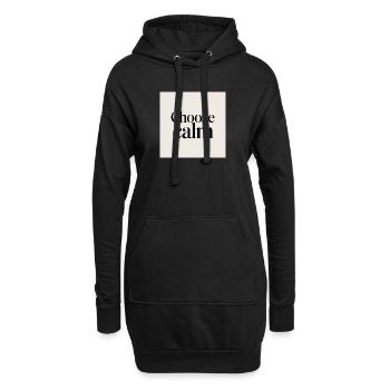 Choisir le calme - Sweat-shirt à capuche long Femme - noir - Devant