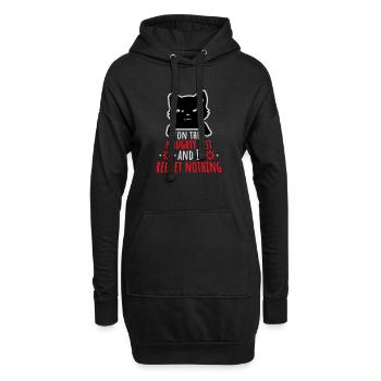 Sur la liste des vilains et ne regrette rien Böse Katze - Sweat-shirt à capuche long Femme - noir - Devant