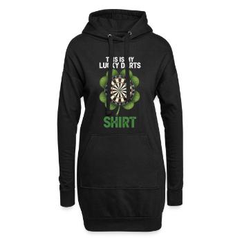 C’est ma chemise Lucky Darts - Sweat-shirt à capuche long Femme - noir - Devant
