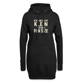 Ich bin nicht klein Fun Size - Hoodie-Kleid - Schwarz - Vorne