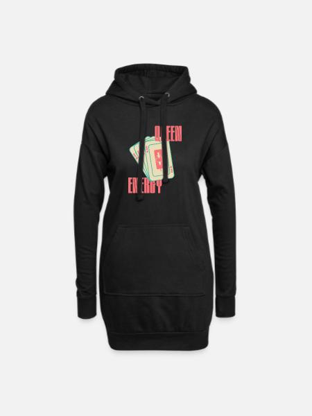 Queen Energy - Hoodie-Kleid - Schwarz