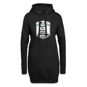Sport Ja Morgen Vielleicht Badge - Hoodie-Kleid - Schwarz - Vorne