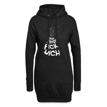 Eine Prise Fick Dich - Hoodie-Kleid - Schwarz - Vorne