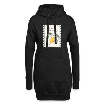 Amalfi Küstenzitronen Motiv - Hoodie-Kleid - Schwarz - Vorne