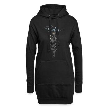 Kamille Blumen Calm Entspannung - Hoodie-Kleid - Schwarz - Vorne