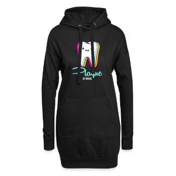 dentiste - Sweat-shirt à capuche long Femme - noir - Devant