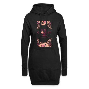 In meiner Häkelzeit Kreative Fäden Moderne Nadeln - Hoodie-Kleid - Schwarz - Vorne