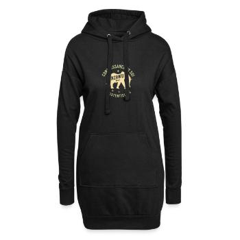 NZAWU - Sweat-shirt à capuche long Femme - noir - Devant