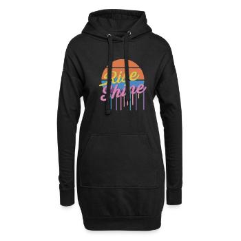 Retro Sunrise Rise and Shine Vintage für - Hoodie-Kleid - Schwarz - Vorne