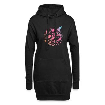 JGA Bachelorette Party - Team Bride - Wreath - Sweat-shirt à capuche long Femme - noir - Devant