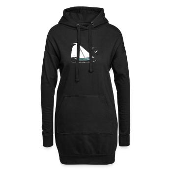 sailing - Hoodie-Kleid - Schwarz - Vorne