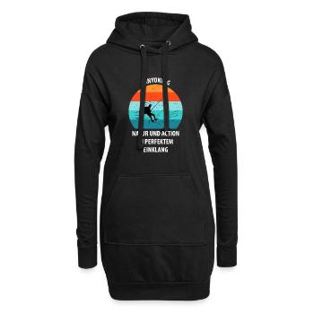 Canyoning Bergsteigen Klettern Wandern Berge - Hoodie-Kleid - Schwarz - Vorne