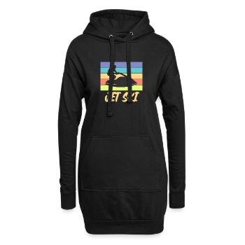 jet ski - Hoodie Dress - black - Front
