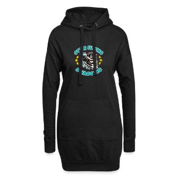 Drôle de loutre surfeuse avec des lunettes de soleil - Sweat-shirt à capuche long Femme - noir - Devant