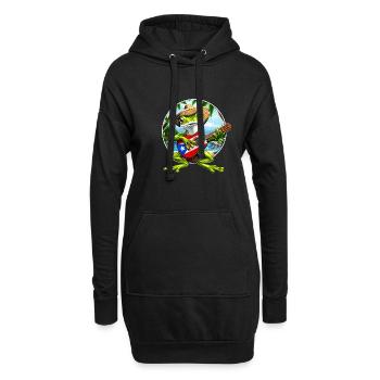 Grenouille Coqui de Porto Rico - Sweat-shirt à capuche long Femme - noir - Devant