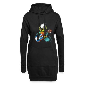 El Salvador Torogoz Vogel - Hoodie-Kleid - Schwarz - Vorne