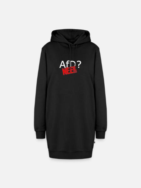 AfD? Nee! - Hoodie-Kleid - Schwarz