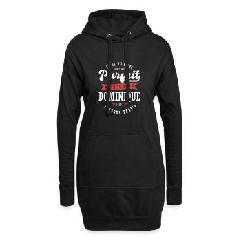 Dominique Parfait Cadeau prenom dominique - Sweat-shirt à capuche long Femme - noir - Devant