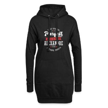Alexandre Parfait Cadeau prenom alexandre - Sweat-shirt à capuche long Femme - noir - Devant