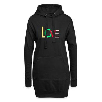 Love - Hoodie-Kleid - Schwarz - Vorne