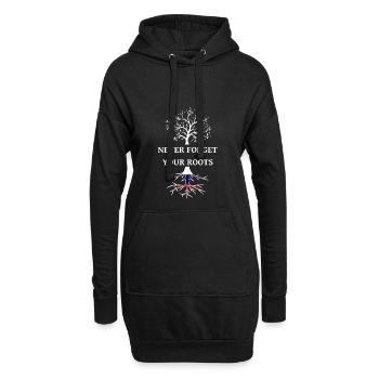 Russie racine russe racines - Sweat-shirt à capuche long Femme - noir - Devant