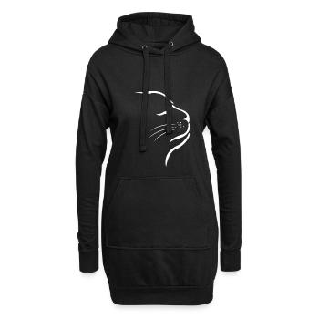 Katze Katzen - Hoodie-Kleid - Schwarz - Vorne