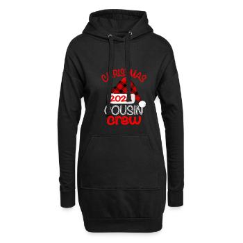Cousin Crew Christmas Familiengeschenk - Hoodie-Kleid - Schwarz - Vorne