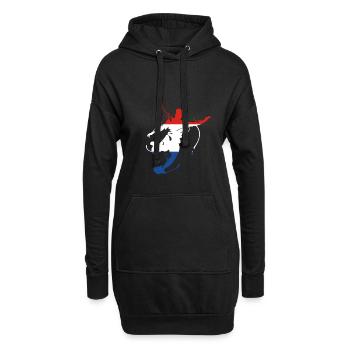 Pays-Bas Drapeau du Championnat du Monde Pays-Bas - Sweat-shirt à capuche long Femme - noir - Devant