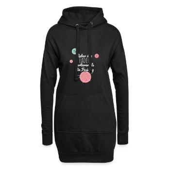 Sort de couture - Sweat-shirt à capuche long Femme - noir - Devant