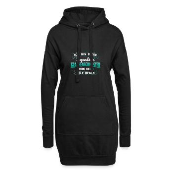 Pflegekraft Krankenpflege Krankenschwester - Hoodie-Kleid - Schwarz - Vorne