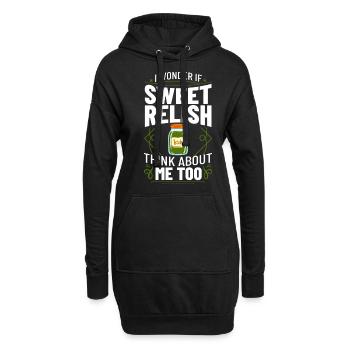 Sweet Relish Pickles Bouteille Spice Jar - Sweat-shirt à capuche long Femme - noir - Devant