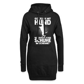 Chien Propriétaire De Chien Propriétaire De Chien Motif Chiens - Sweat-shirt à capuche long Femme - noir - Devant