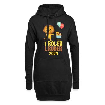 Grand Frère Lion 2024 - Sweat-shirt à capuche long Femme - noir - Devant