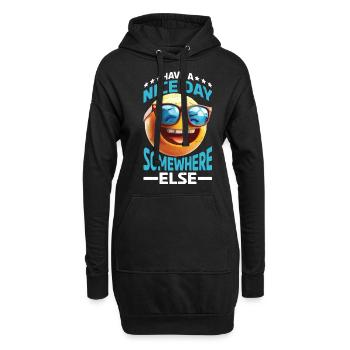Have A Nice Day Somewhere Else 23 - Hoodie Dress - black - Front