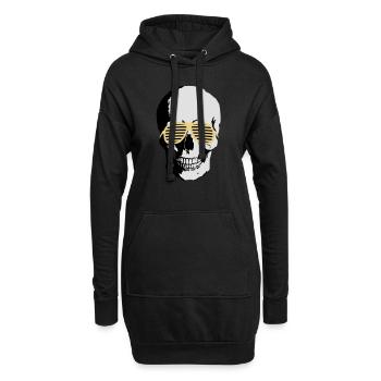 Skull - Hoodie-Kleid - Schwarz - Vorne