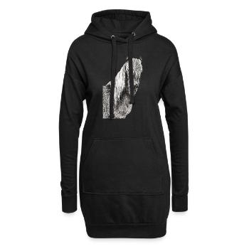 Pferde Pferd Pferdekopf Reiter Pferdesprüche - Hoodie-Kleid - Schwarz - Vorne