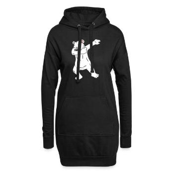 Weihnachten Eisbär Dabbing Polarbär Dab Design - Hoodie-Kleid - Schwarz - Vorne